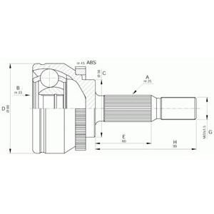комплект каре за полуоска OPEN PARTS CVJ5574.10 