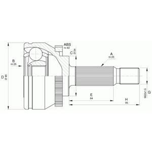 комплект каре за полуоска OPEN PARTS CVJ5575.10 