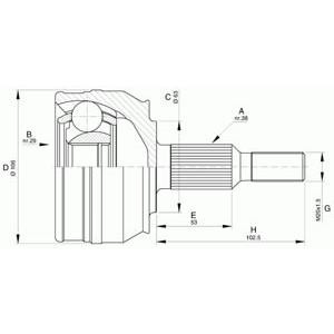 комплект каре за полуоска OPEN PARTS CVJ5579.10 