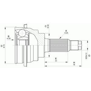 комплект каре за полуоска OPEN PARTS CVJ5585.10 