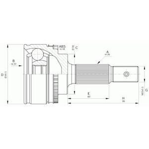 комплект каре за полуоска OPEN PARTS CVJ5587.10 