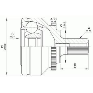 комплект каре за полуоска OPEN PARTS CVJ5589.10 