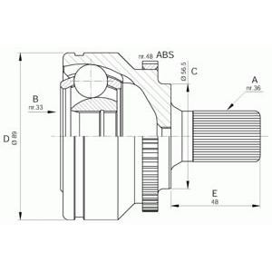 комплект каре за полуоска OPEN PARTS CVJ5590.10 