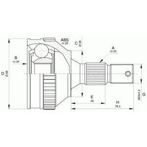 комплект каре за полуоска OPEN PARTS CVJ5592.10 