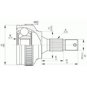 комплект каре за полуоска OPEN PARTS CVJ5593.10 