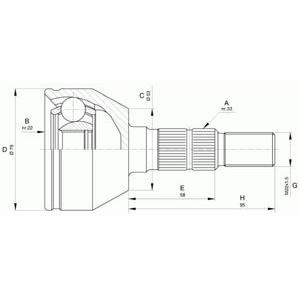 комплект каре за полуоска OPEN PARTS CVJ5598.10 