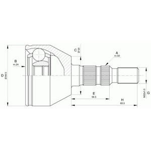 комплект каре за полуоска OPEN PARTS CVJ5602.10 