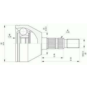 комплект каре за полуоска OPEN PARTS CVJ5603.10 