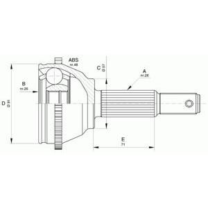 комплект каре за полуоска OPEN PARTS CVJ5604.10 