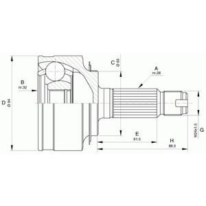 комплект каре за полуоска OPEN PARTS CVJ5606.10 