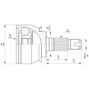 комплект каре за полуоска OPEN PARTS CVJ5610.10 