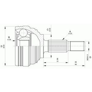 комплект каре за полуоска OPEN PARTS CVJ5613.10 