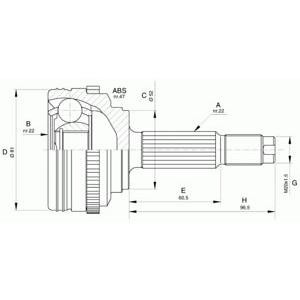 комплект каре за полуоска OPEN PARTS CVJ5617.10 