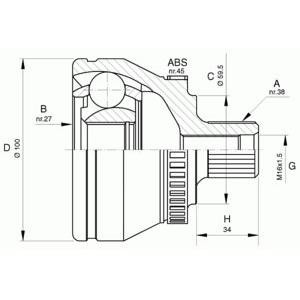 комплект каре за полуоска OPEN PARTS CVJ5621.10 