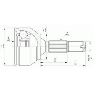 комплект каре за полуоска OPEN PARTS CVJ5622.10 