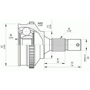 комплект каре за полуоска OPEN PARTS CVJ5625.10 