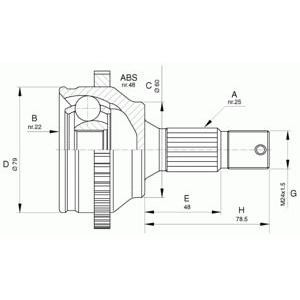 комплект каре за полуоска OPEN PARTS CVJ5626.10 