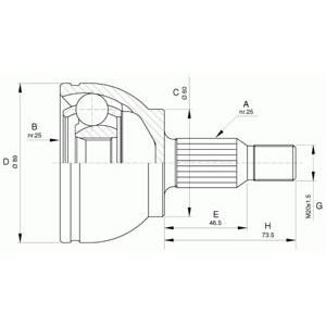 комплект каре за полуоска OPEN PARTS CVJ5628.10 