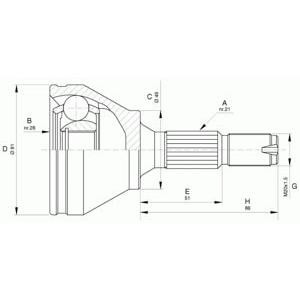 комплект каре за полуоска OPEN PARTS CVJ5632.10 