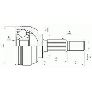 комплект каре за полуоска OPEN PARTS CVJ5633.10 