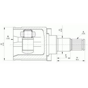 комплект каре за полуоска OPEN PARTS CVJ5634.20 