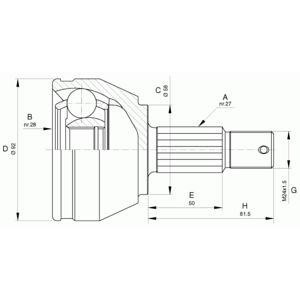 комплект каре за полуоска OPEN PARTS CVJ5638.10 