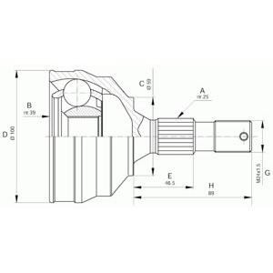 комплект каре за полуоска OPEN PARTS CVJ5640.10 