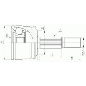 комплект каре за полуоска OPEN PARTS CVJ5642.10 
