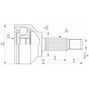 комплект каре за полуоска OPEN PARTS CVJ5644.10 