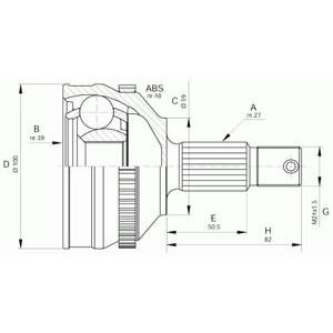 комплект каре за полуоска OPEN PARTS CVJ5646.10 