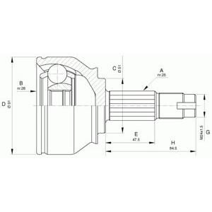комплект каре за полуоска OPEN PARTS CVJ5647.10 