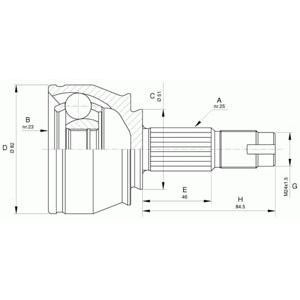 комплект каре за полуоска OPEN PARTS CVJ5651.10 