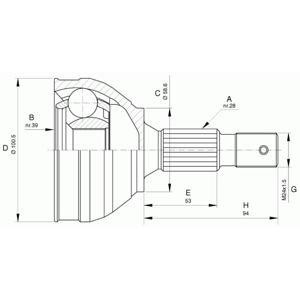 комплект каре за полуоска OPEN PARTS CVJ5653.10 
