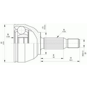 комплект каре за полуоска OPEN PARTS CVJ5654.10 
