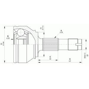 комплект каре за полуоска OPEN PARTS CVJ5658.10 