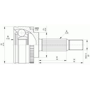 комплект каре за полуоска OPEN PARTS CVJ5661.10 