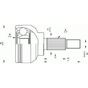 комплект каре за полуоска OPEN PARTS CVJ5663.10 