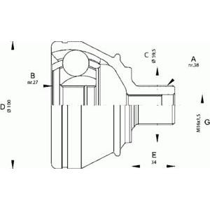 комплект каре за полуоска OPEN PARTS CVJ5667.10 