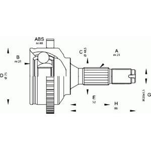 комплект каре за полуоска OPEN PARTS CVJ5670.10 