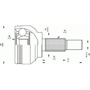 комплект каре за полуоска OPEN PARTS CVJ5672.10 