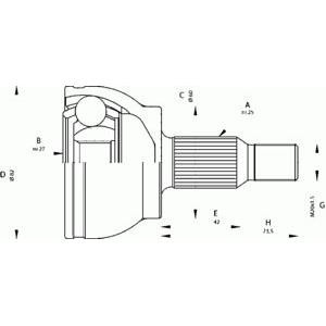 комплект каре за полуоска OPEN PARTS CVJ5678.10 