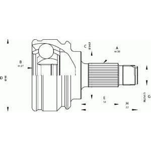 комплект каре за полуоска OPEN PARTS CVJ5679.10 