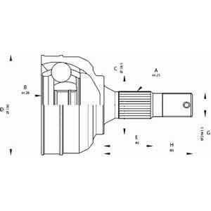 комплект каре за полуоска OPEN PARTS CVJ5680.10 