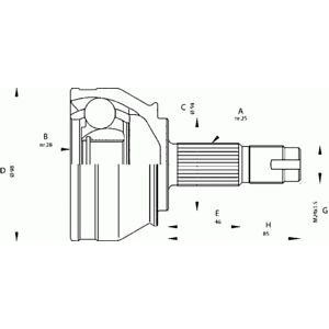 комплект каре за полуоска OPEN PARTS CVJ5687.10 