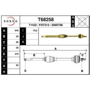 полуоска EAI T68258
