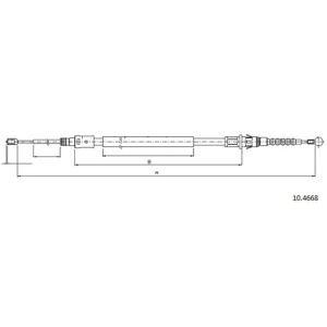 жило ръчна спирачка CABOR 10.4668