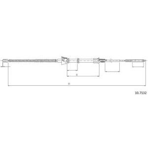 жило за ръчна спирачка CABOR 10.7132