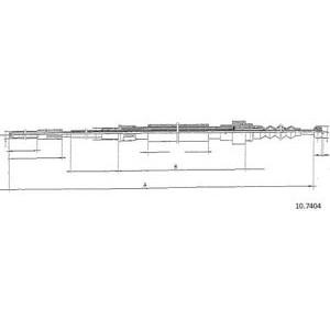жило ръчна спирачка CABOR 10.7404 