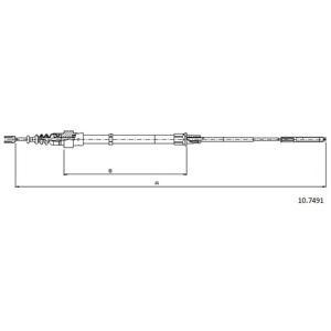 жило за ръчна спирачка CABOR 10.7491 