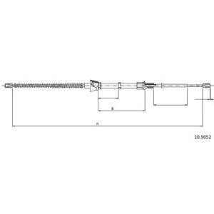 жило ръчна спирачка CABOR 10.9052 